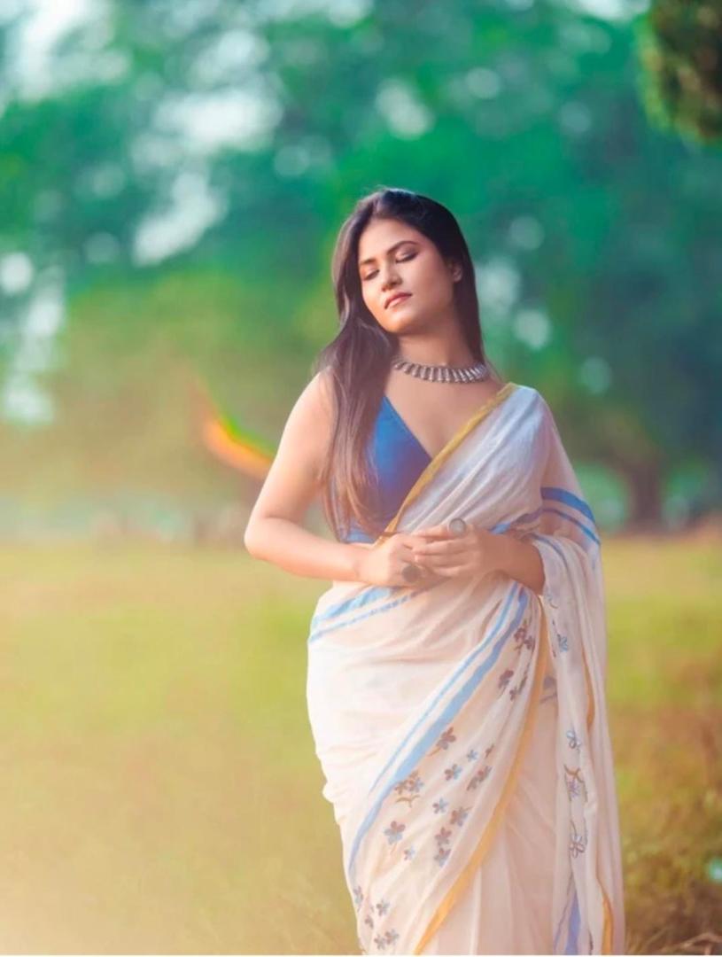 Embroidery Work Mul Cotton Saree 