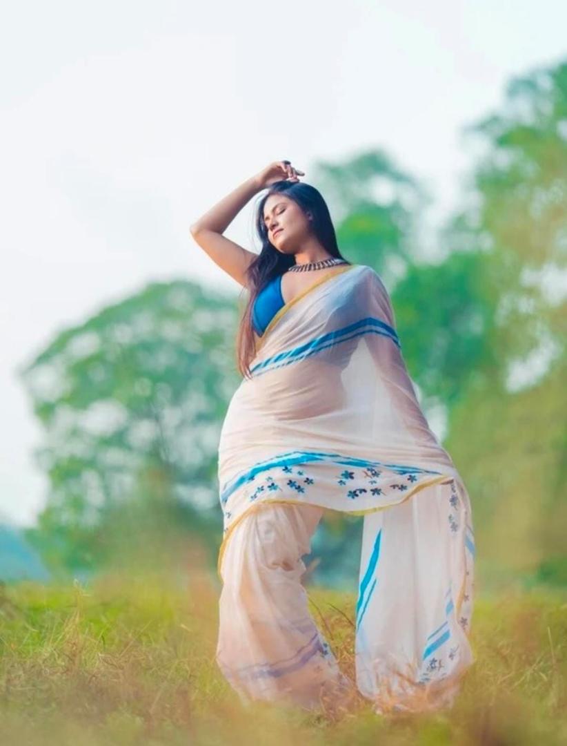 Embroidery Work Mul Cotton Saree 