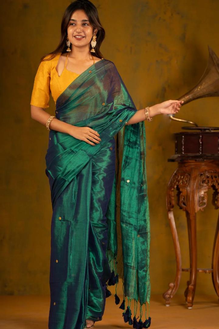 Handloom All Body Gini Sequence Tissue Cotton