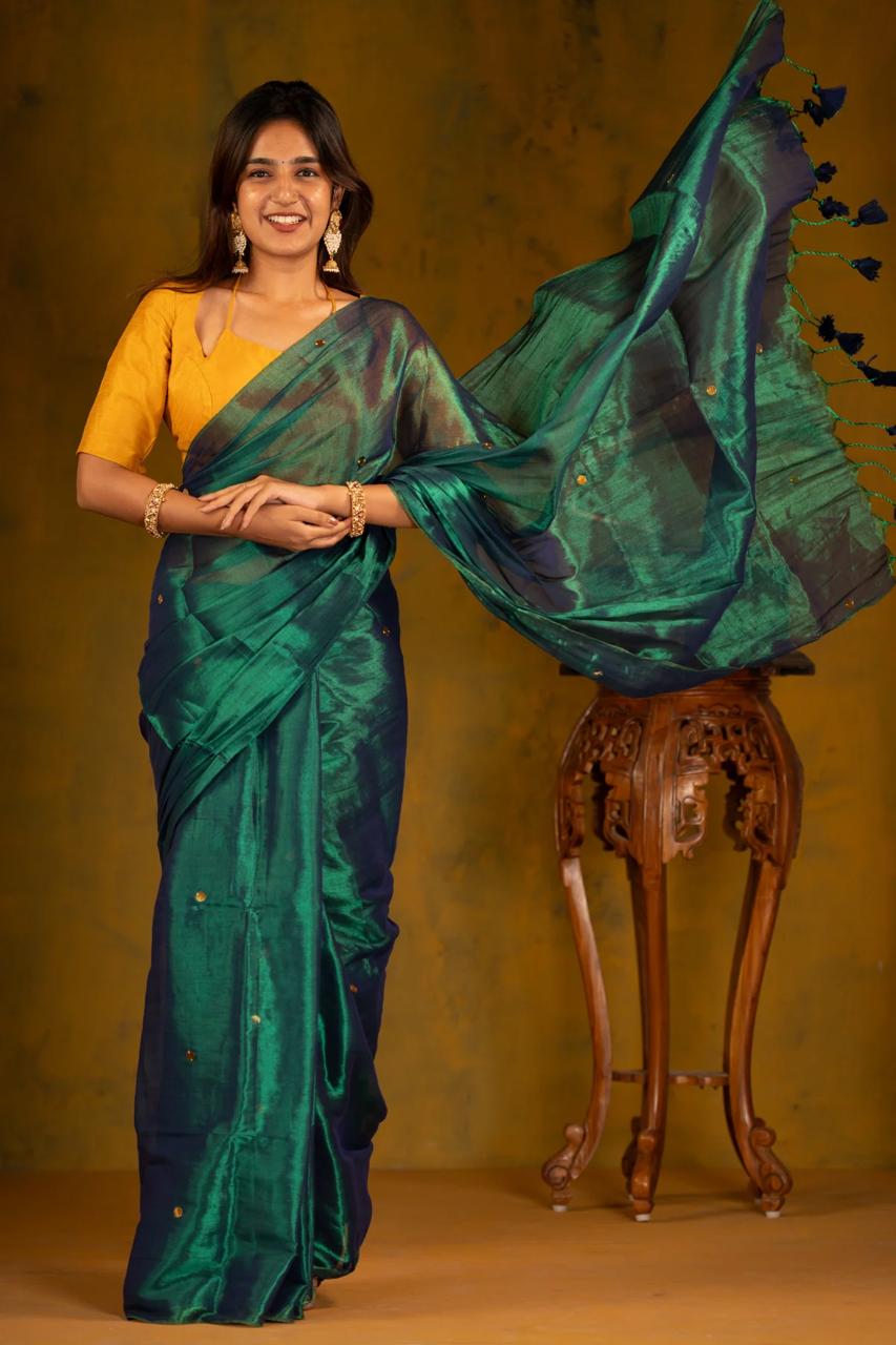 Handloom All Body Gini Sequence Tissue Cotton