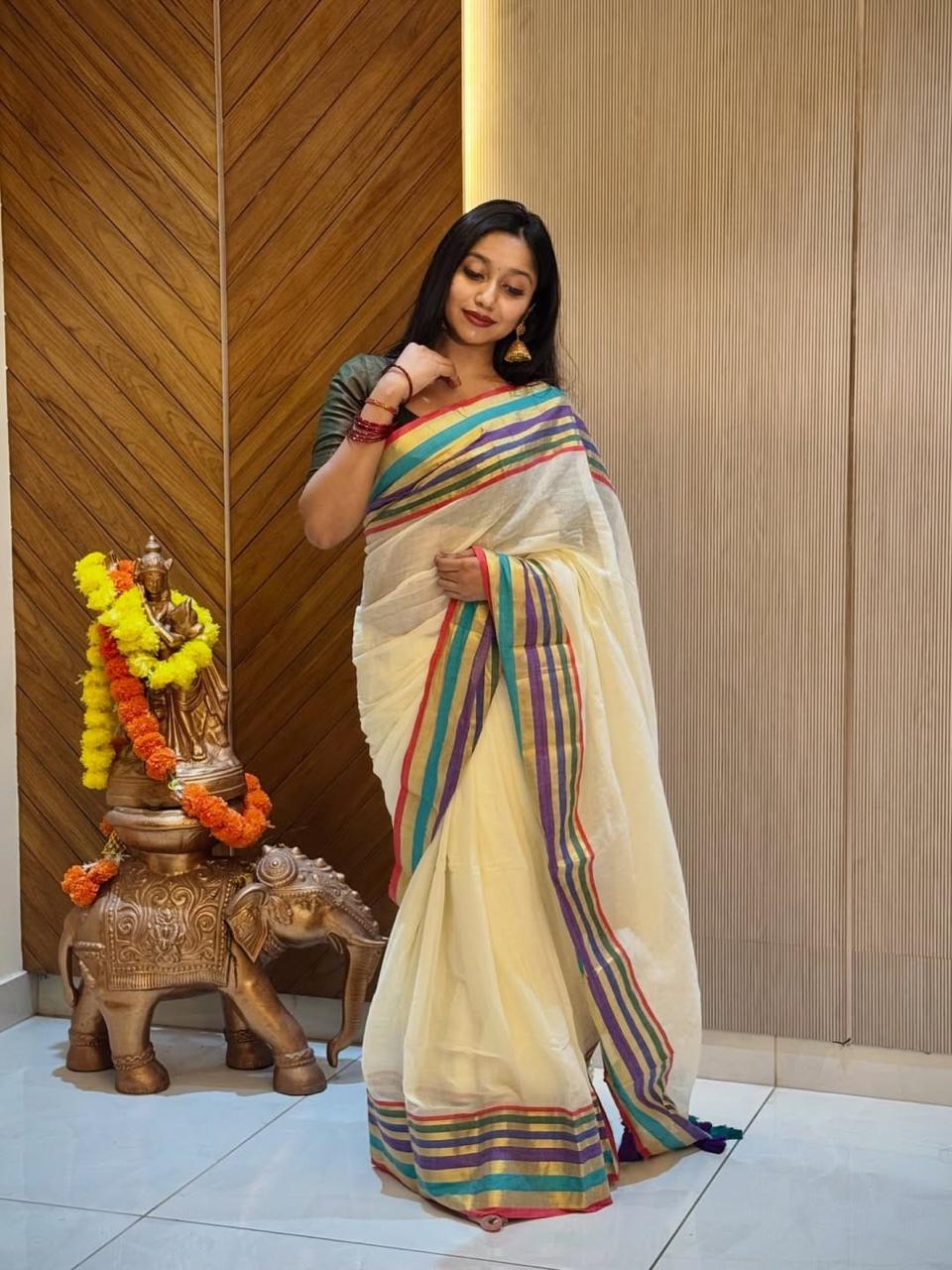 Handloom Pure Mul Cotton