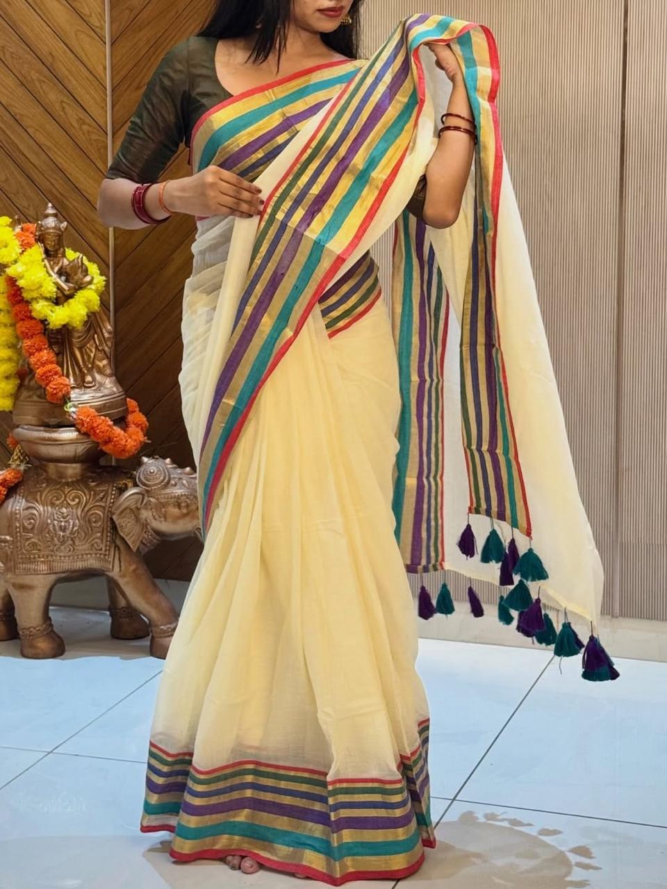 Handloom Pure Mul Cotton