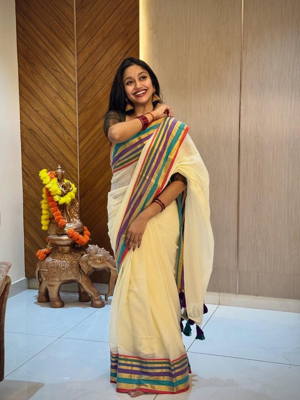Handloom Pure Mul Cotton
