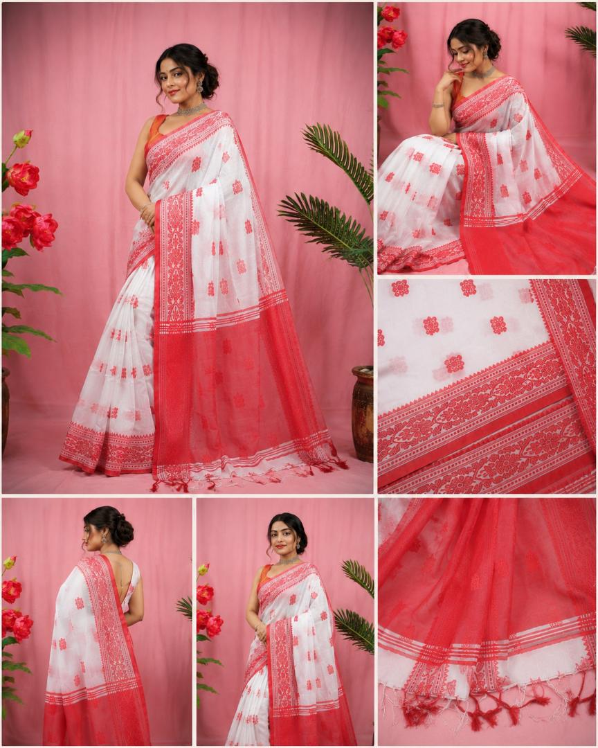 Handloom Woven Cotton Silk Saree