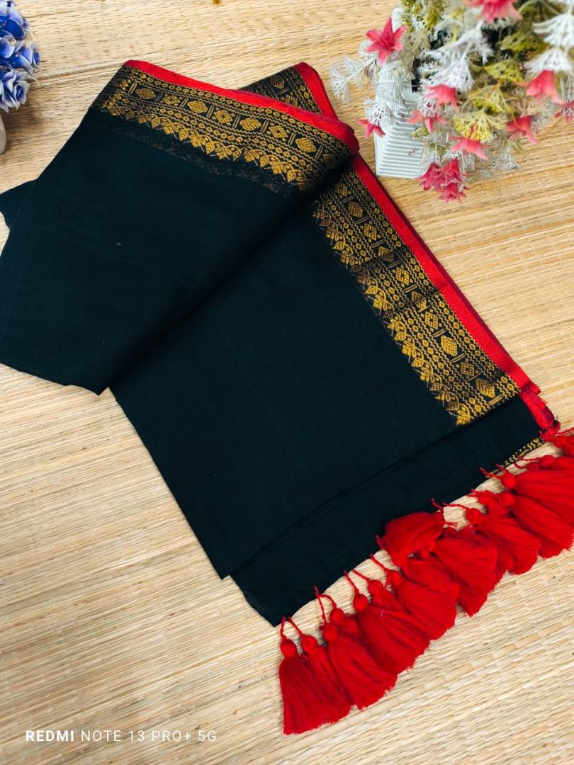 Mul Cotton Beautiful Border Saree 
