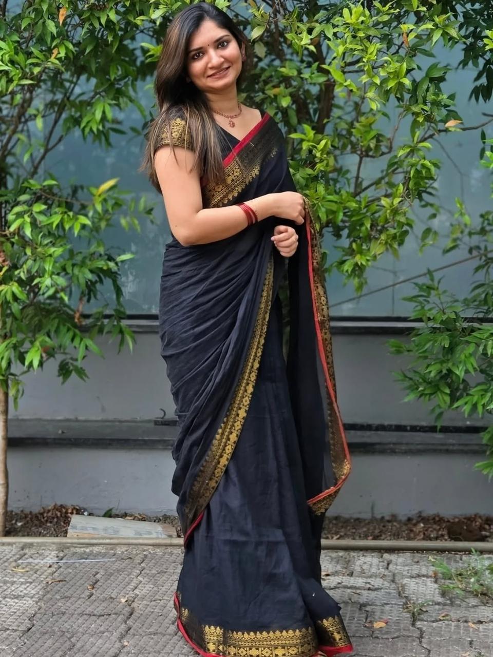 Mul Cotton Beautiful Border Saree 