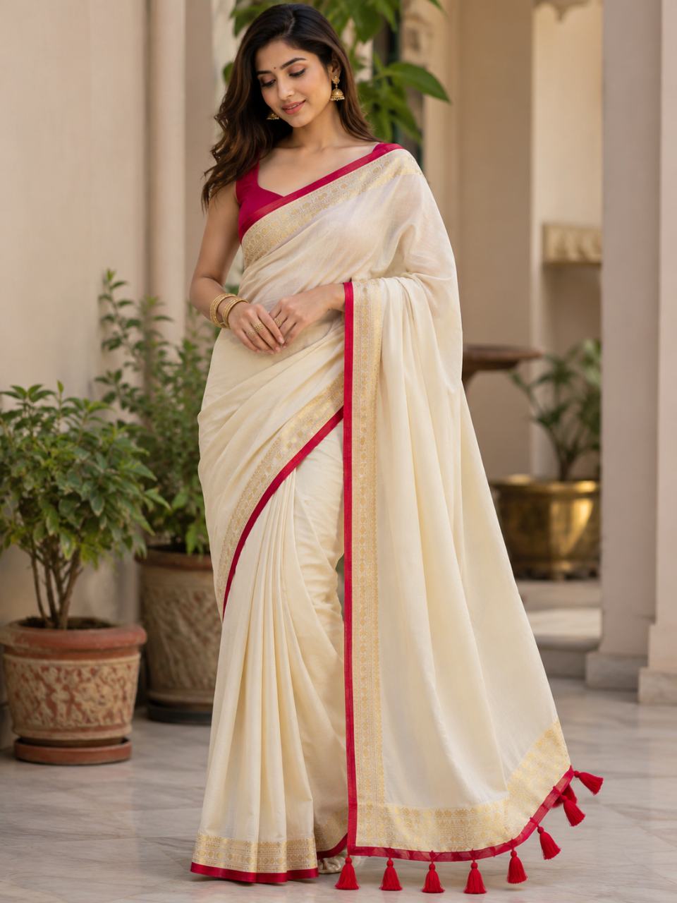Mul Cotton Beautiful Border Saree 