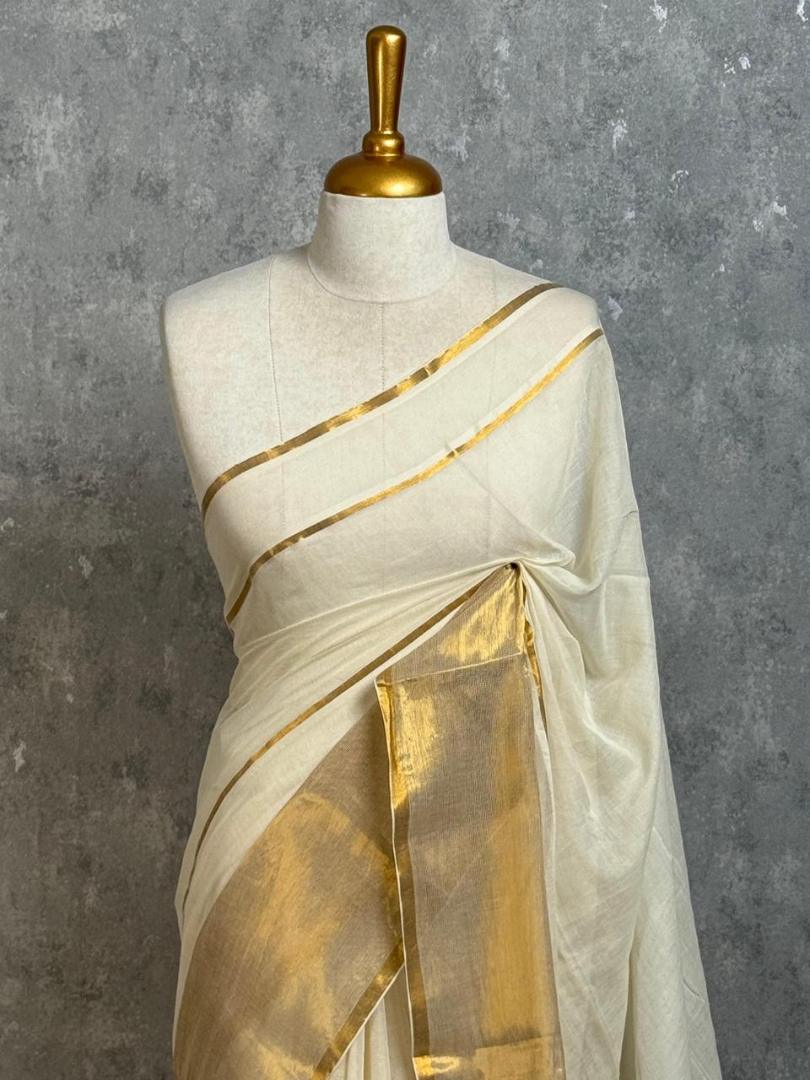 Mul Cotton Saree (White)