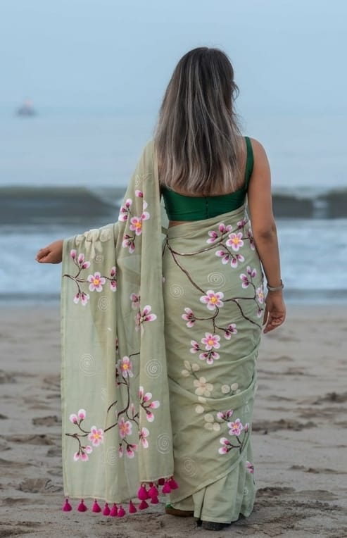 Paint Mul Cotton Saree