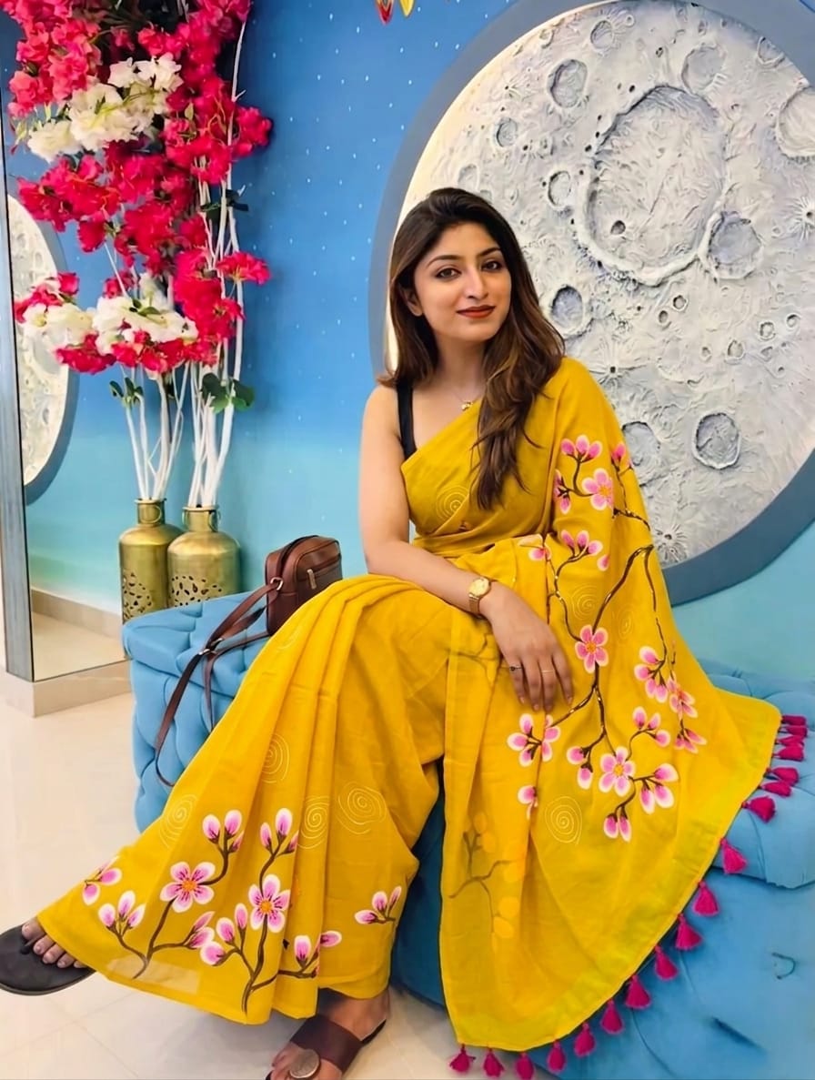 Paint Mul Cotton Saree