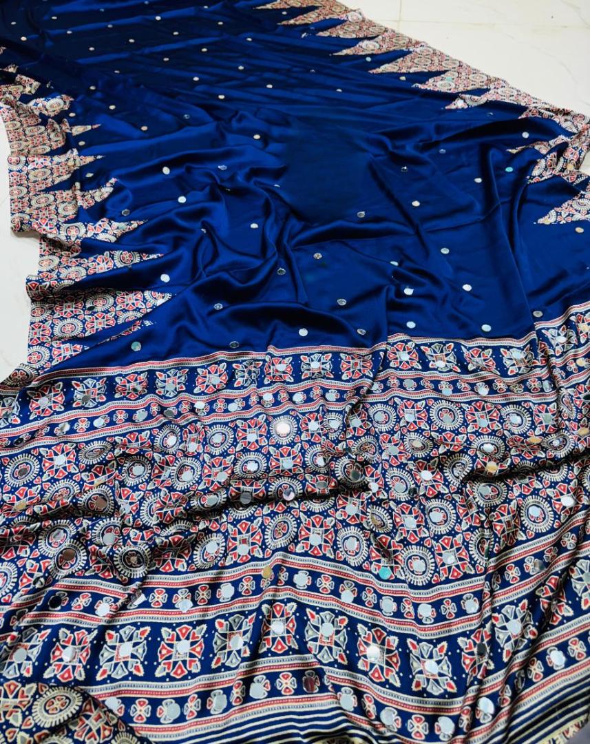 Pure Modal Satin Silk Saree