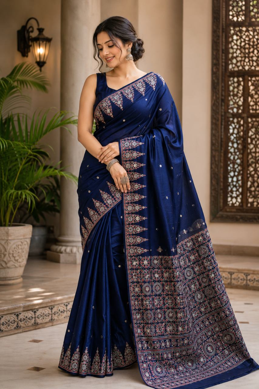 Pure Modal Satin Silk Saree