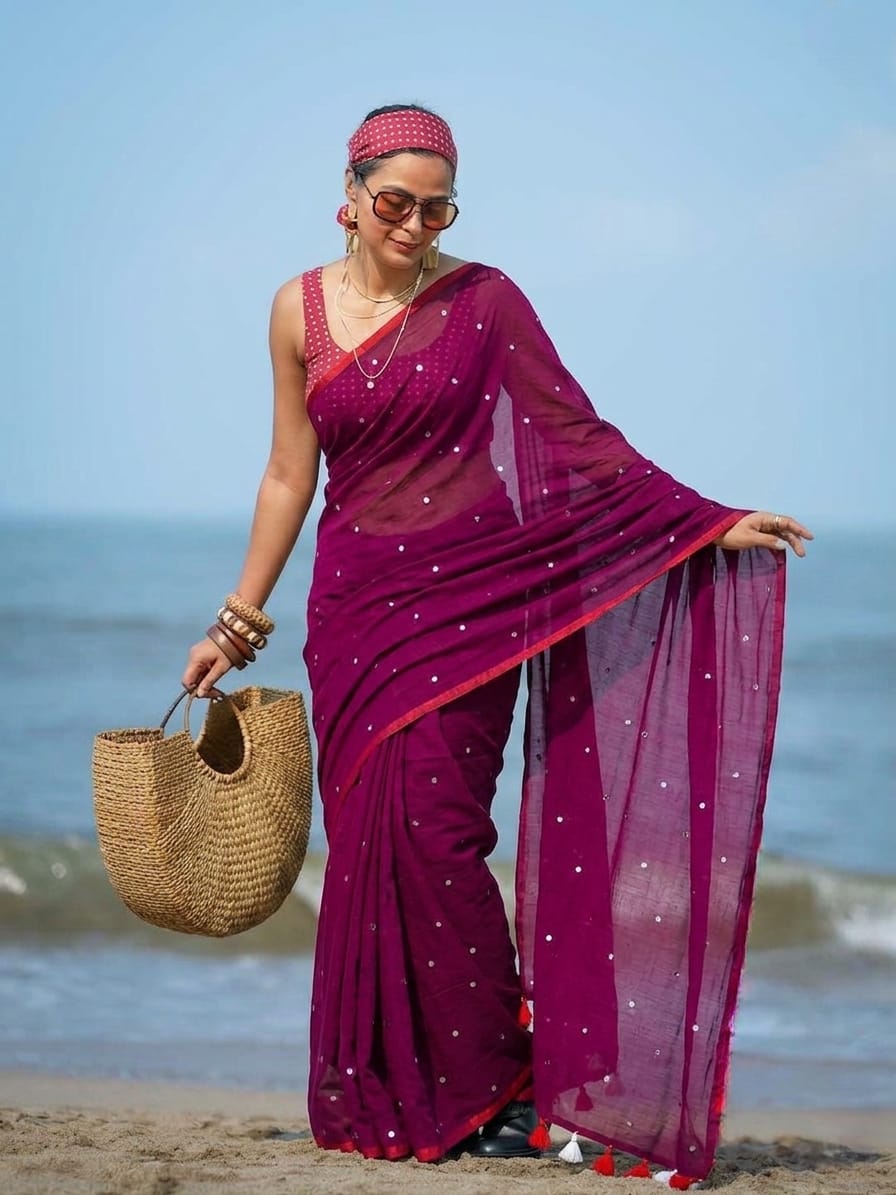 Pure Mul Cotton Saree
