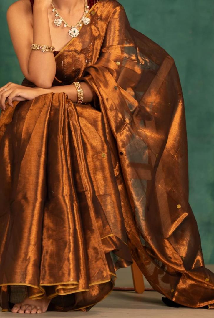 Tissue Cotton Raga Super Soft Saree 
