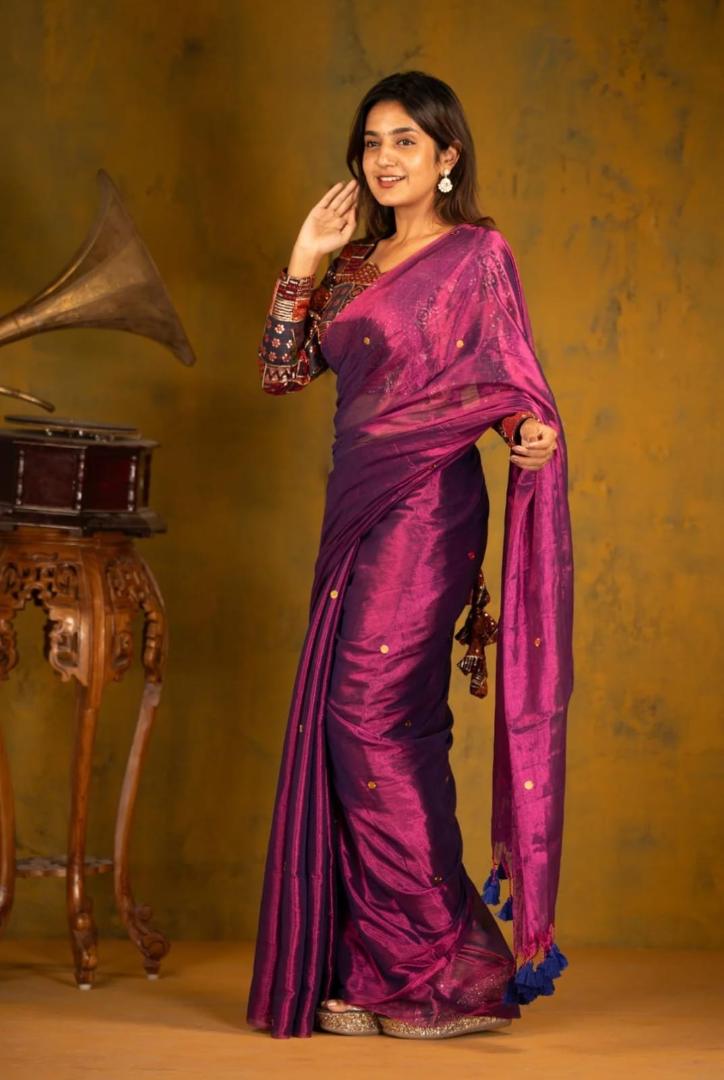 Tissue Cotton Raga Super Soft Saree