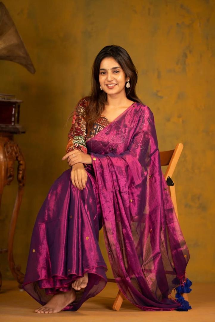 Tissue Cotton Raga Super Soft Saree